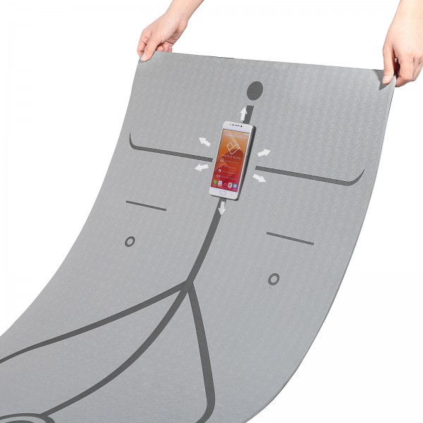 Kono TPE Non-slip Classic Yoga Mat - Grey